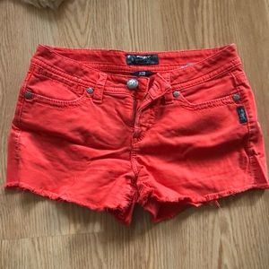 Red/orange Silver jeans shorts size 28